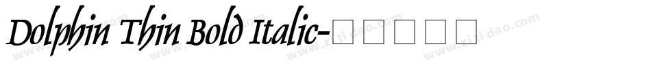 Dolphin Thin Bold Italic字体转换